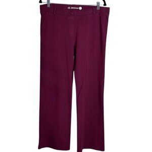 Betabrand Straight Classic Yoga Dress Pants Womens Size XL‎ Maroon Red